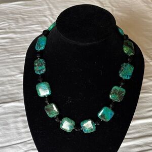 Elegant Green and Black Necklace